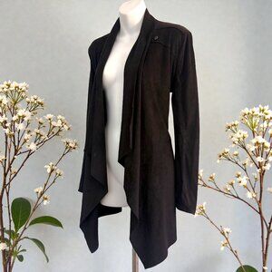 BLANKNYC Black Convertible Drape Jacket | Magnetic Cowl Neck Size M
